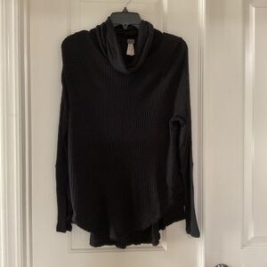 Black Free People long cowl neck shirt